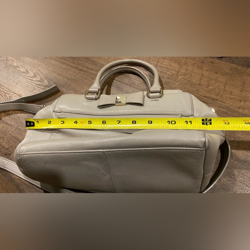 Kate Spade Ashton Renny Drive Clocktower Beige Leather Handbag - Picture 11 of 14